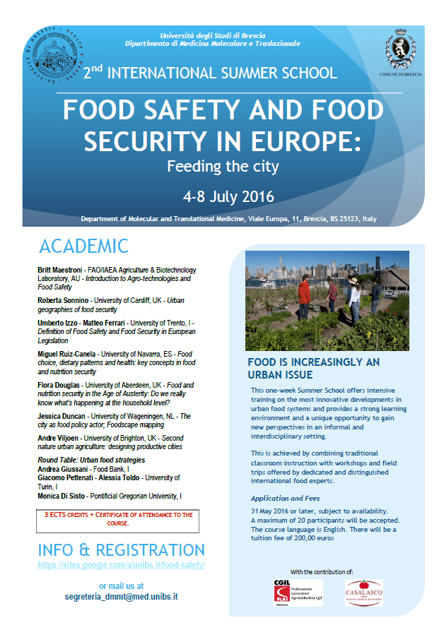 Feeding the city Summer School